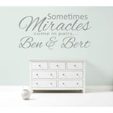Personalised Twins sisters brothers princess wall sticker decal graphic 3 sizes