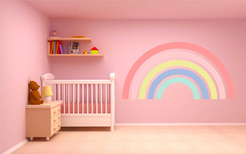 Rainbow wall sticker gender neutral boho Scandinavian