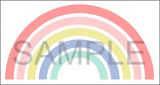 Rainbow wall sticker gender neutral boho Scandinavian