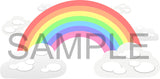 Pastel Rainbow and Clouds wall sticker