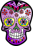 Mexican Sugar Skull Tattoo Design Pink Calavera vinyl wall sticker decal 5 sizes