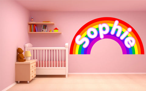 Personalised Rainbow wall sticker