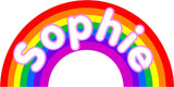 Personalised Rainbow wall sticker