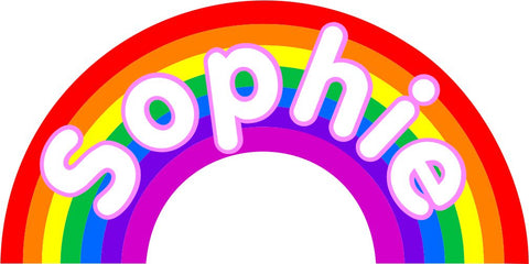 Personalised Rainbow wall sticker