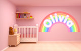 Personalised Pastel Rainbow wall sticker
