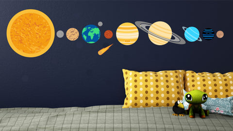 SOLAR SYSTEM PLANETS SPACE Wall Sticker Pack