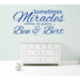 Personalised Twins sisters brothers princess wall sticker decal graphic 3 sizes
