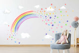 PASTEL WATERCOLOUR rainbow & spots wall stickers decal