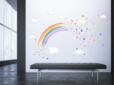 PASTEL WATERCOLOUR rainbow & spots wall stickers decal