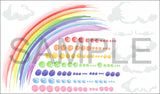 PASTEL WATERCOLOUR rainbow & spots wall stickers decal