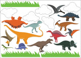 Dinosaurs Wall Art Sticker Kit Decal Graphic Cute Child Friendly Nursery