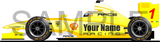 Racing Car F1 Personalised Wall Sticker Decal