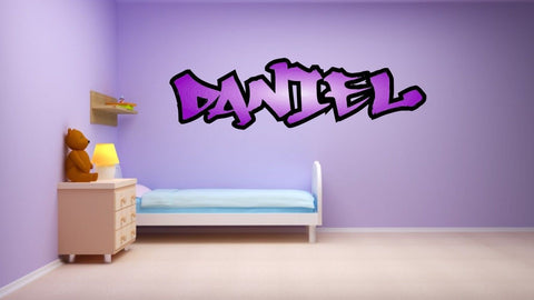 Graffiti style boys name - personalised with colour fade, Wall Art Sticker