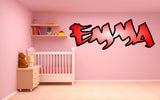 Graffiti style girls name - personalised with colour fade, Wall Art Sticker