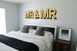 ILLUMINATED LIGHT UP EFFECT LETTERS WALL STICKERS-DECAL - ANY LETTER CHICAGO LAS VEGAS STYLE