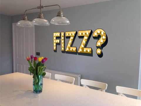ILLUMINATED LIGHT UP EFFECT LETTERS WALL STICKERS-DECAL - ANY LETTER CHICAGO LAS VEGAS STYLE