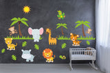 JUNGLE ANIMALS wall stickers pack nursery