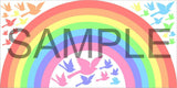 Pastel Rainbow Birds wall sticker
