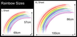 PASTEL WATERCOLOUR rainbow & stars wall stickers decal