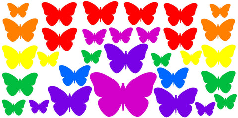 Rainbow Butterflies Wall Stickers