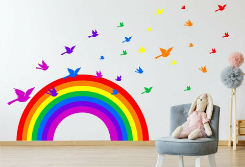 Rainbow Birds wall sticker