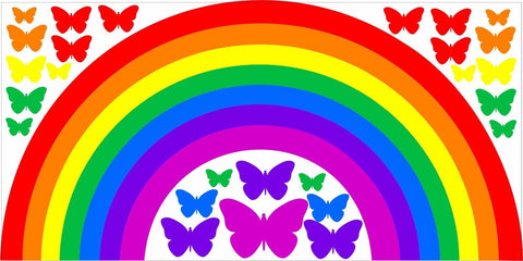 Rainbow Butterflies wall sticker