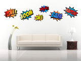 Superhero COMIC WORDS RETRO KAPOW BOOM ZAP BAM Wall Art Sticker Kit decal