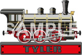 TRAIN ENGINE PERSONALISED wall sticker