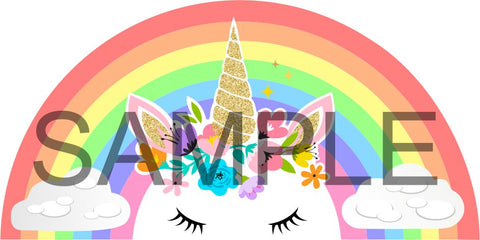 Pastel Rainbow Unicorn Clouds wall sticker