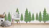 Nursery decor wall stickers woodland forest trees 2023 nursery trends